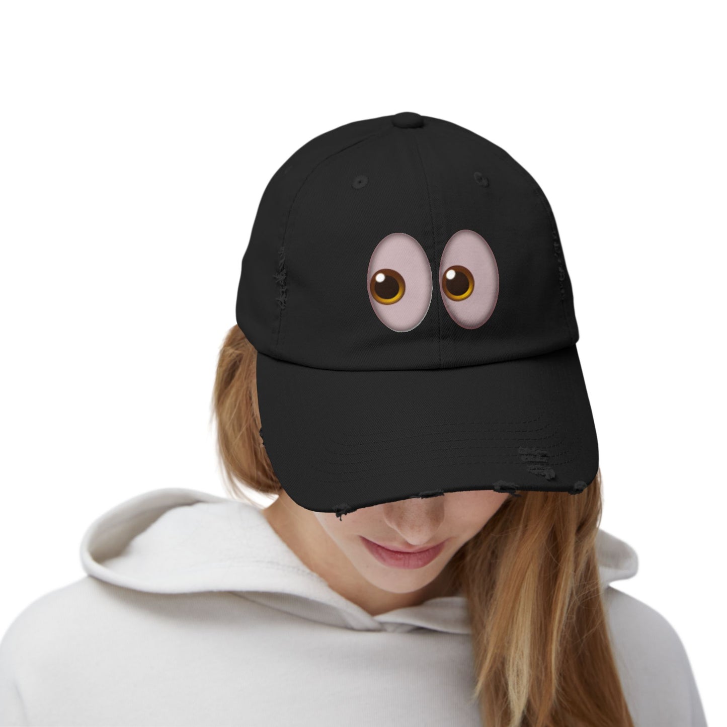 Stoned Eyes Torn Hat