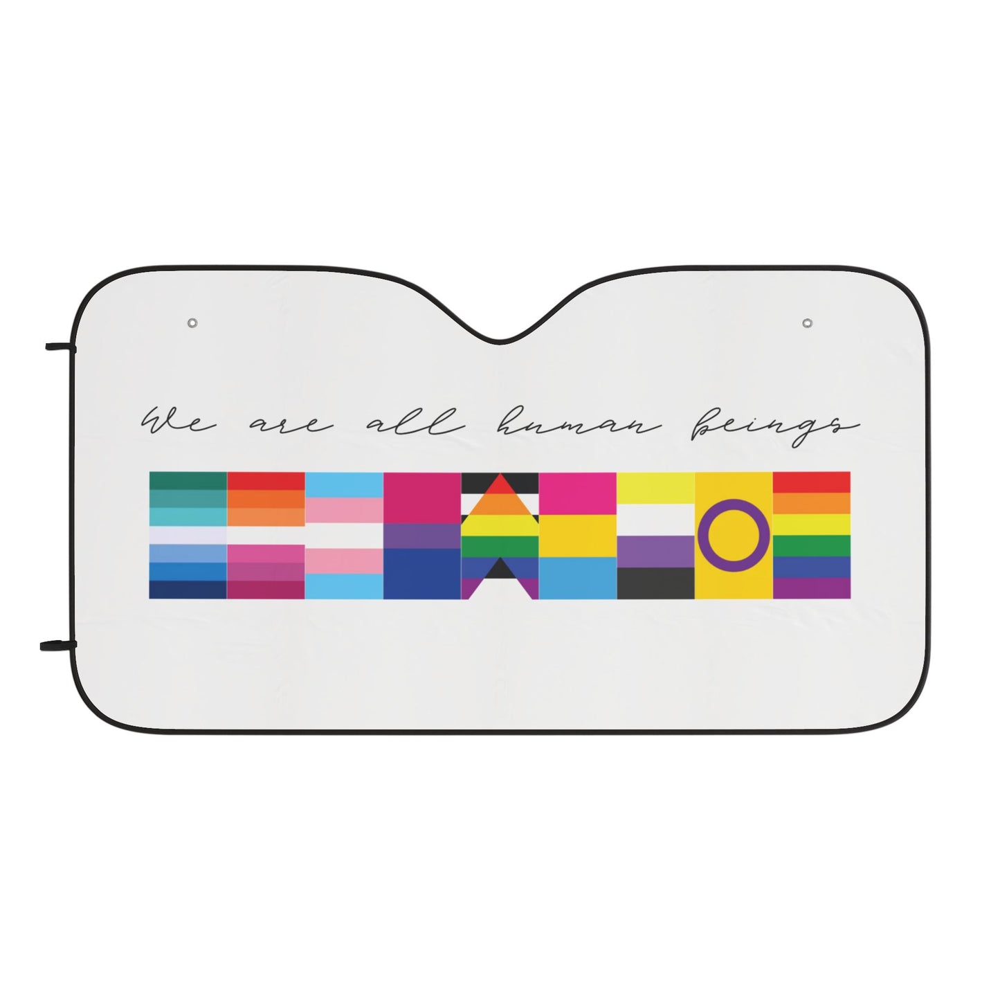 "We Are All Human Beings" Car Shades