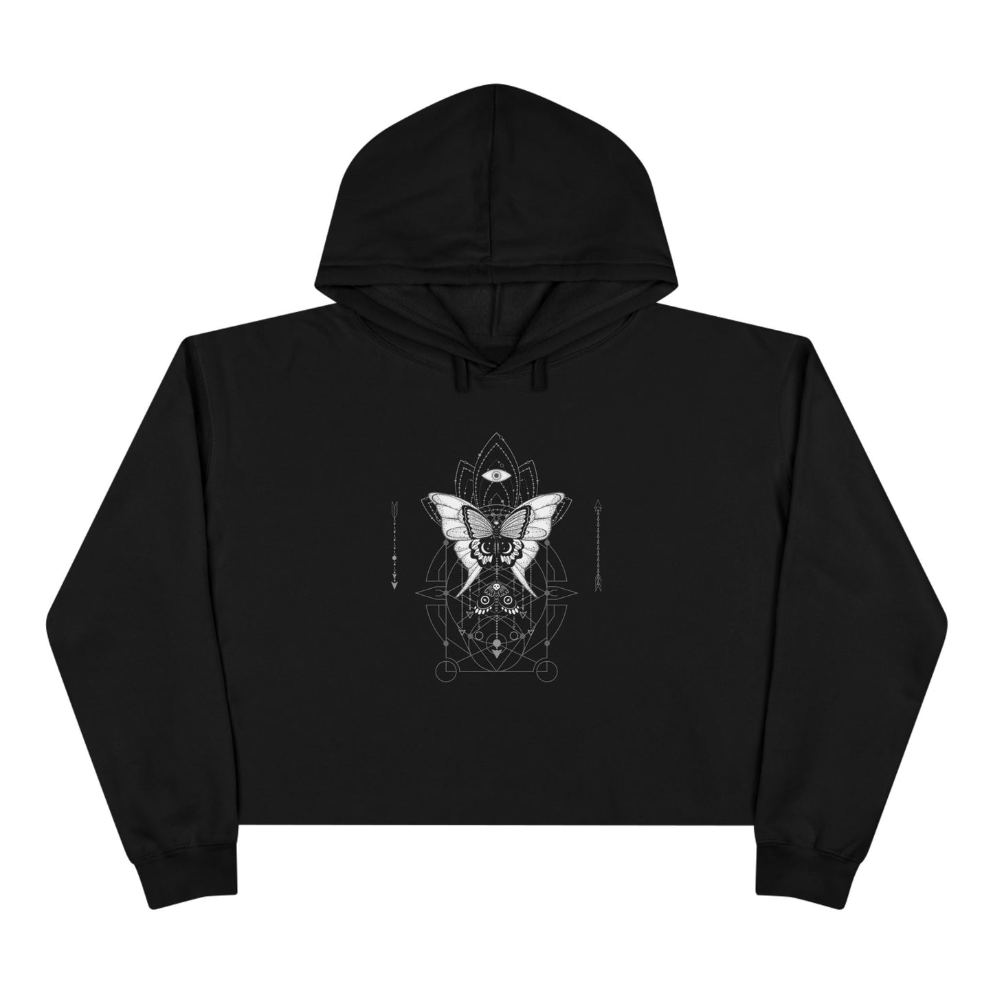 Cursed Butterfly Crop Hoodie