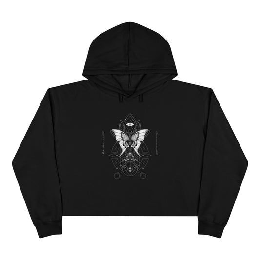 Cursed Butterfly Crop Hoodie